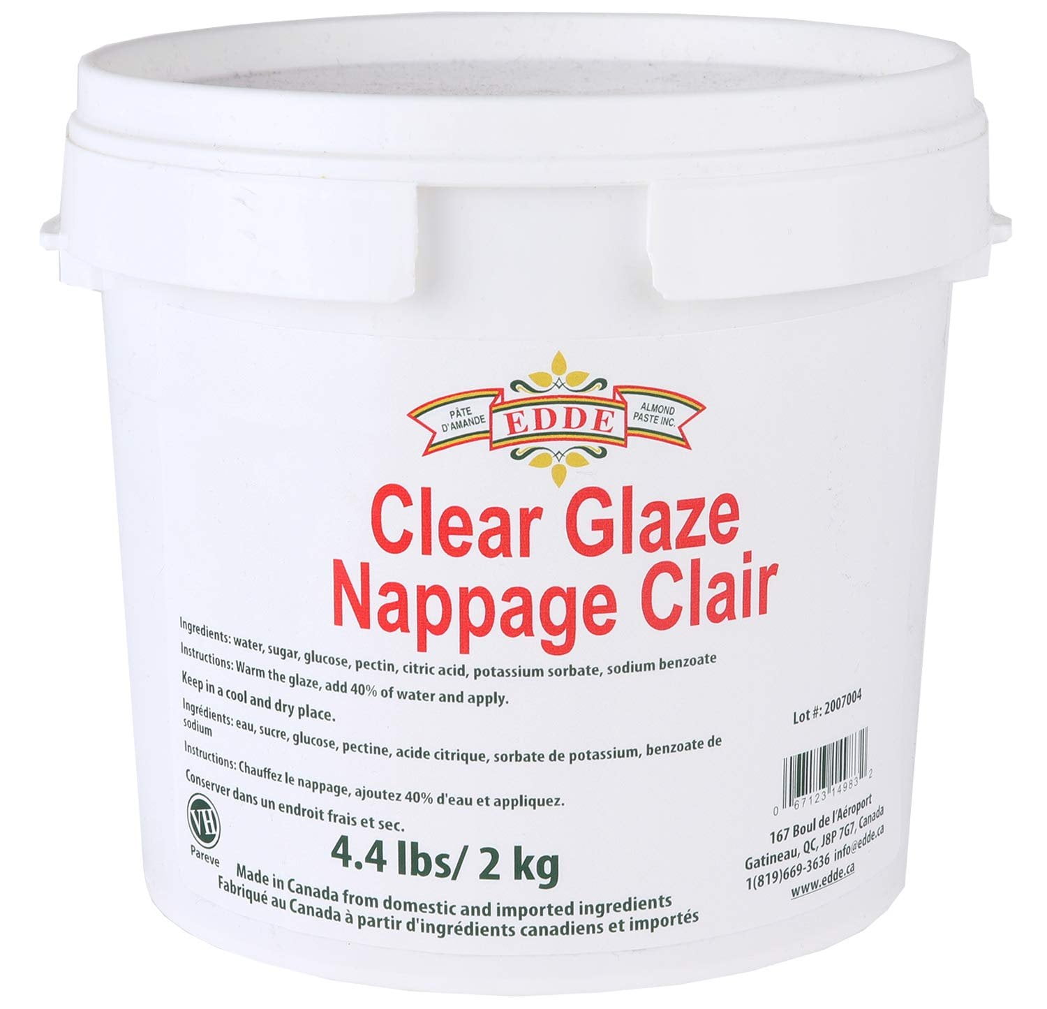 EDDE Clear Glaze, One 4.4Pound Pail