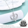 thumbnail image 2 of Double Entwined Hearts Necklace Gifts for Mom Grandma Wife Gigi Mimi Stepmom Bonus Mom, Mother's Day Christmas Valentines Birthday Thanksgiving Gifts Stocking Stuffers for Women Adults[z7898], 2 of 2