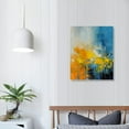 thumbnail image 3 of Nawypu Orange Blue Abstract Wall Art Orange Abstract Painting Orange Watercolor Artwork Blue Modern Picture Orange Grey and Black Wall Art Navy Blue Pictures Colorful for Room Decor, 3 of 4