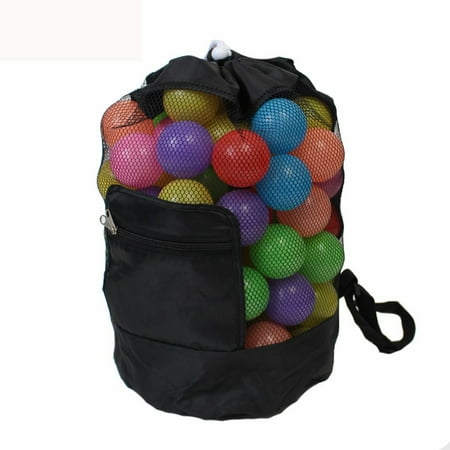 Sport Portable Outdoor Children Boys Backpack Beach Toys Pouch Kids Shell Bags Beach Bag Mesh Swimming Bag Storage Bag BLACK