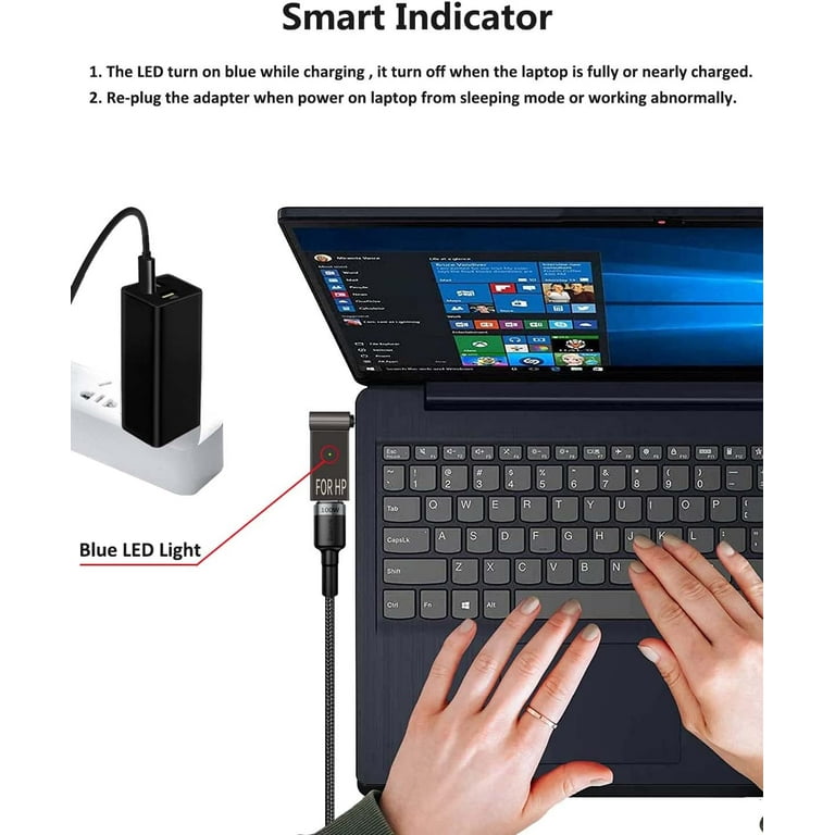 Acheter Adaptateur de chargeur pour ordinateur portable PD USB Type C  femelle vers prise DC 4,5 x 3,0 mm pour HP