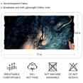 thumbnail image 2 of Wolf Elegant Chiffon Yarn Translucent Silk Scarf 180x73 - Light Breathable Wrap for Women - Fashion Accessories, 2 of 6
