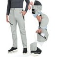 thumbnail image 6 of Little Donkey Andy Men's Winter Snow Pants - Softshell Insulated, Fleece Lined & Water Resistant for Hiking Ski, Light Gray Size 3XL, 6 of 7