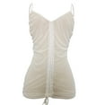 thumbnail image 3 of Pyjamas Mignons Blancs pour Femmes, Ensembles de Pyjamas en Polyester pour Femmes Doux, Pyjamas Mignons Sans Manches, Robe Mini Néon en Maille Transparente pour Femmes Vacances Été Plage Fête, 3 of 5