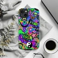 thumbnail image 6 of Psychedelic Hippie Phone Case, Neon Tie Dye Rainbow Y2K iPhone Cover, Trippy Rave Aesthetic Protective Case for iPhone 16 15 14 13 12 11 Pro Max Plus Mini, 6 of 6