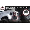 thumbnail image 3 of License Plate Tag Bracket With Light - Replaces# 68064720AA - For Jeep Wrangler Including Years 2009, 2010, 2011, 2012, 2013, 2014 - Rear Plate Holder Frame, 3 of 9
