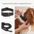 thumbnail image 6 of FastXmas Extended Reflective Dog Leash & Collar Set - 59" Long Lead & Adjustable Neck 11"-15.5" for Small Dogs Outdoor Walking,Black, 6 of 9