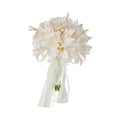thumbnail image 3 of Ramo de novia para novia, ramo de novia para con cintas, flores artificiales color champán para graduación, aniversario, 3 of 8