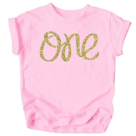 

One 1st Birthday Shirt for Baby Girls First Birthday Outfit Pink Shirt