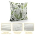 thumbnail image 4 of Heduofu  Throw Pillow Cases  Cozy Fleece Falling Dahlia Floral Flowers Petals Decorative Cushion Covers for Couch Bed Sofa Farmhouse Decoration Sage Green Grey White, 4 of 5