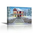 thumbnail image 1 of Steps to Christmas - Contemporary Fine Art Giclee on Canvas Gallery Wrap - wall décor - Art painting - 27 x 21 Inch - Ready to Hang, 1 of 2