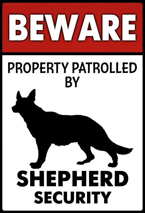 S51 THICK MATERIALS! SECURITY PATROLLED AREA SIGNS & STICKERS LARGE SIZES 