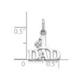 thumbnail image 2 of FJC Finejewelers 10 kt White Gold Themed #1 Dad Charm 17 mm x 13 mm, 2 of 4