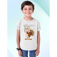 thumbnail image 2 of Thanksgiving Cat Meow Funny Hiding Turkey Youth T-shirt For Kids, S, White, 2 of 6