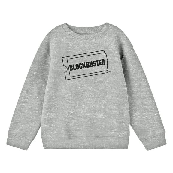 Blockbuster Black Logo Junior's Gray Sweatshirt-M