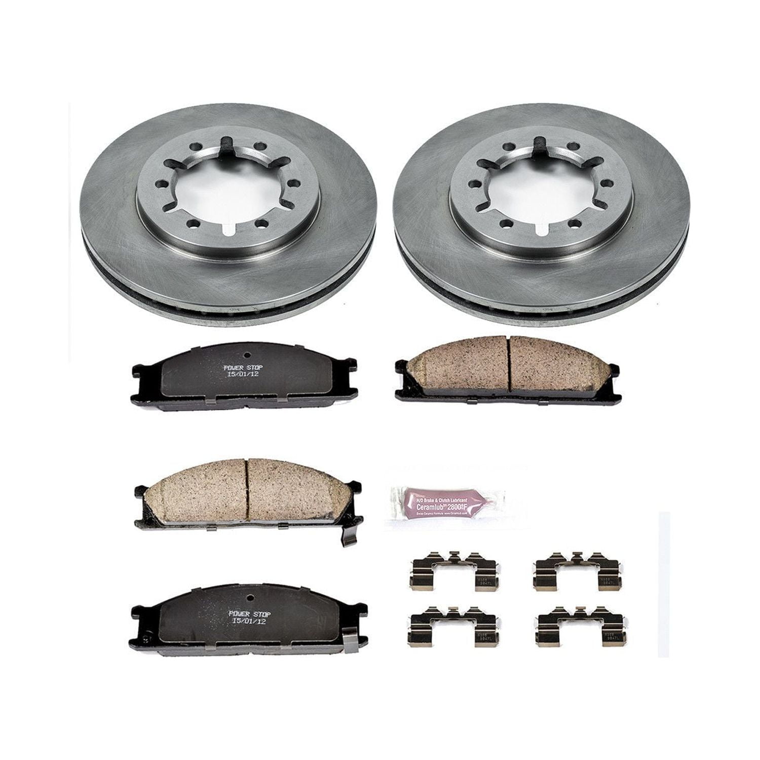 Power Stop Front Stock Replacement Brake Pad and Rotor Kit KOE2278