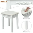 thumbnail image 5 of Topbuy LED Vanity Table Makeup Dresser Desk w/ Drawers & Cushioned Stool White, 5 of 10