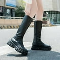 thumbnail image 3 of Hvyesh Womens Boots Clearance Womens Shoes Solid Color Bandage High Heel Casual Warm Winter Knee High Boots, 3 of 6