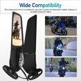 thumbnail image 3 of ifundom 1 Pair Bike Mirror Rear View Handlebar Aluminum Alloy Black For Riders, 3 of 6