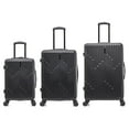 thumbnail image 3 of InUSA DRIP 3-Piece Hardside Luggage Sets with Spinner Wheels, Handle and Trolley, (20"/24"/28"), Black, 3 of 11