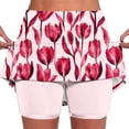 thumbnail image 2 of Blmnix Athletic Shorts Shorts Womens Beach Shorts Flat Front Shorts Elastic Running High Pink Running Shorts Women,M, 2 of 6
