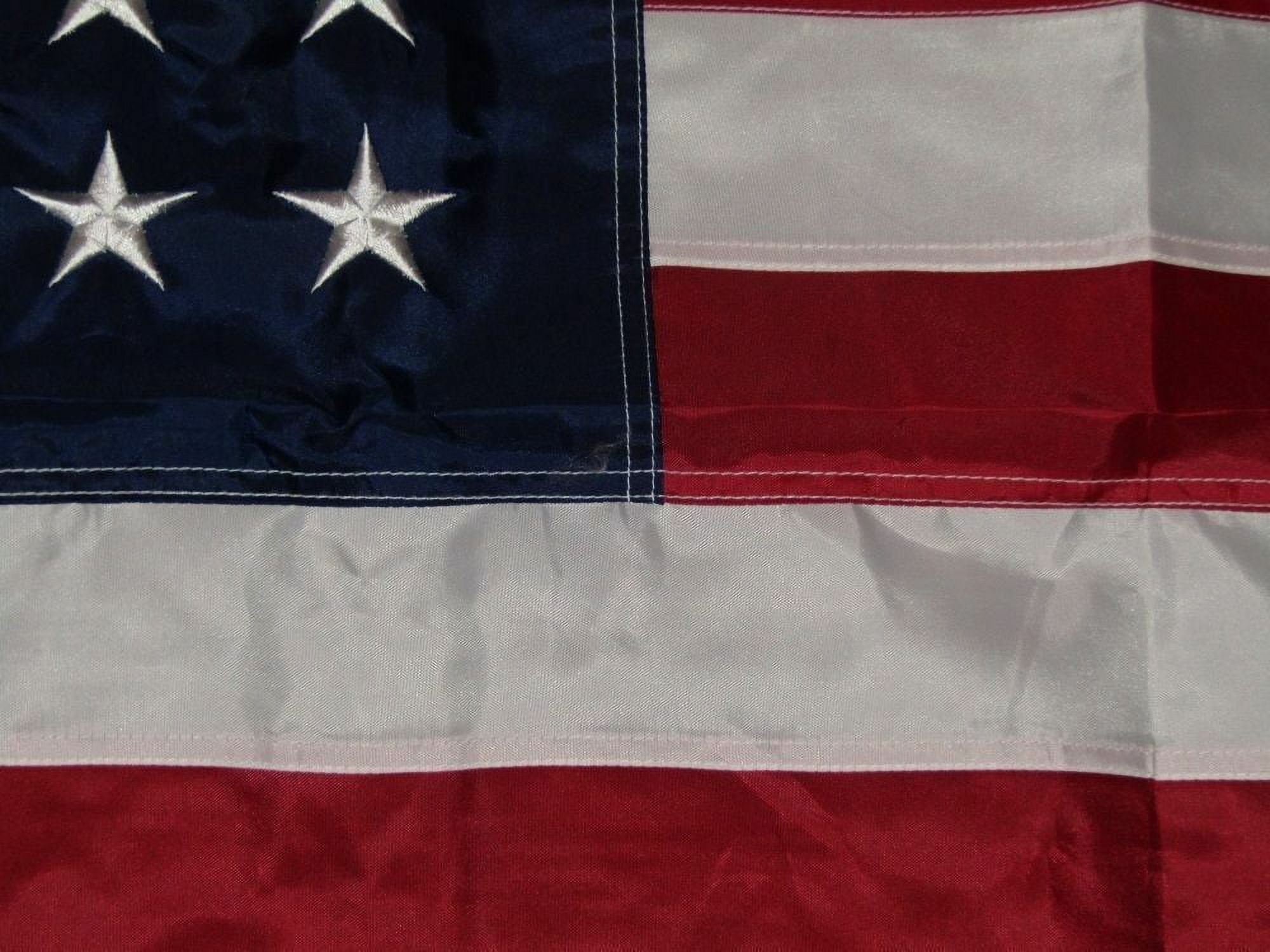 3x5 Embroidered USA American 48 Star Sewn Nylon Flag Stars 3'x5' Old Glory 210D