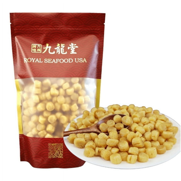 Royal Seafood USA Premium Dried Dalian Scallops, Essential for soup,  1lb/Pack, 350 Pcs