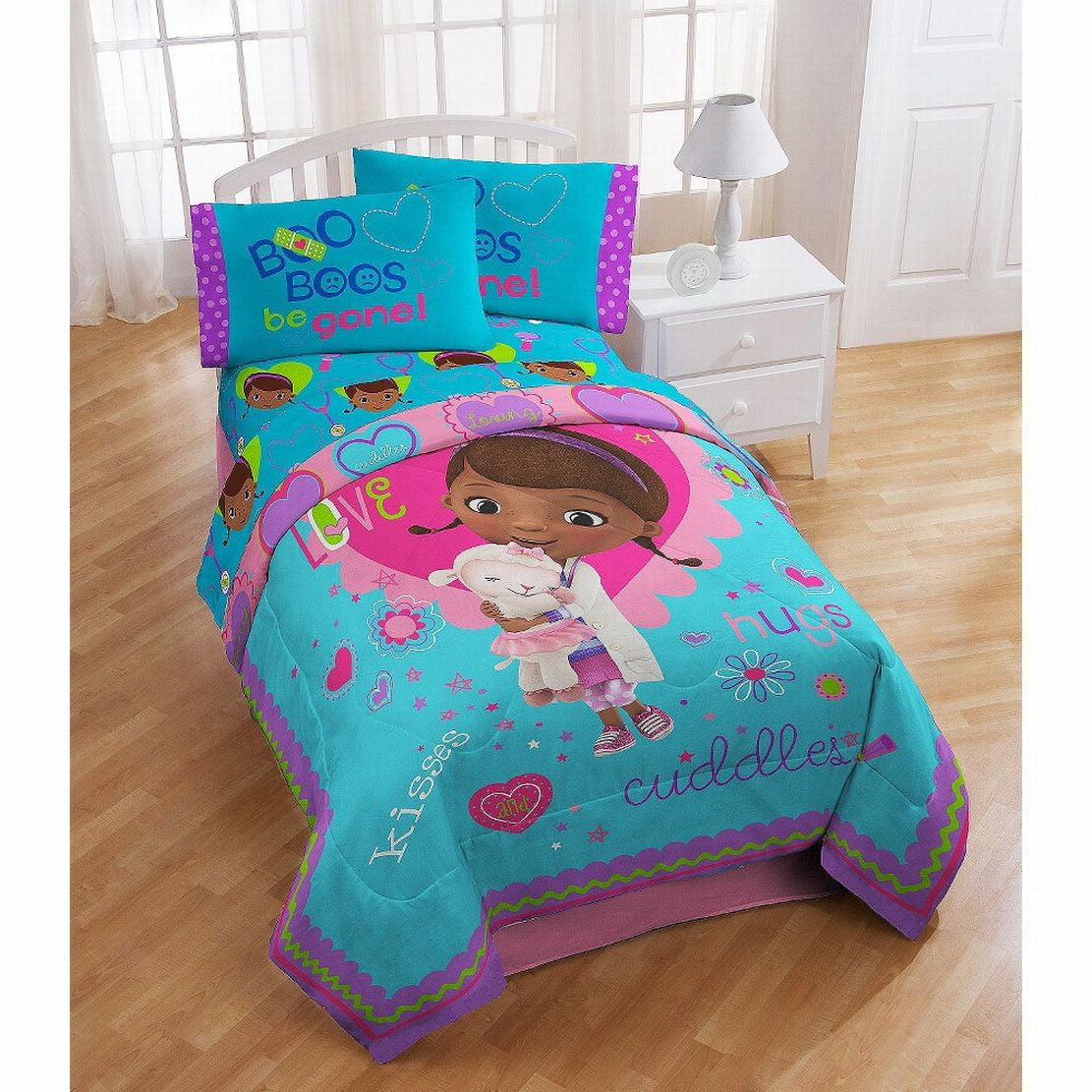 Disney Doc Mcstuffins Twin Bed Microfiber Comforter Love Kisses Walmart Com