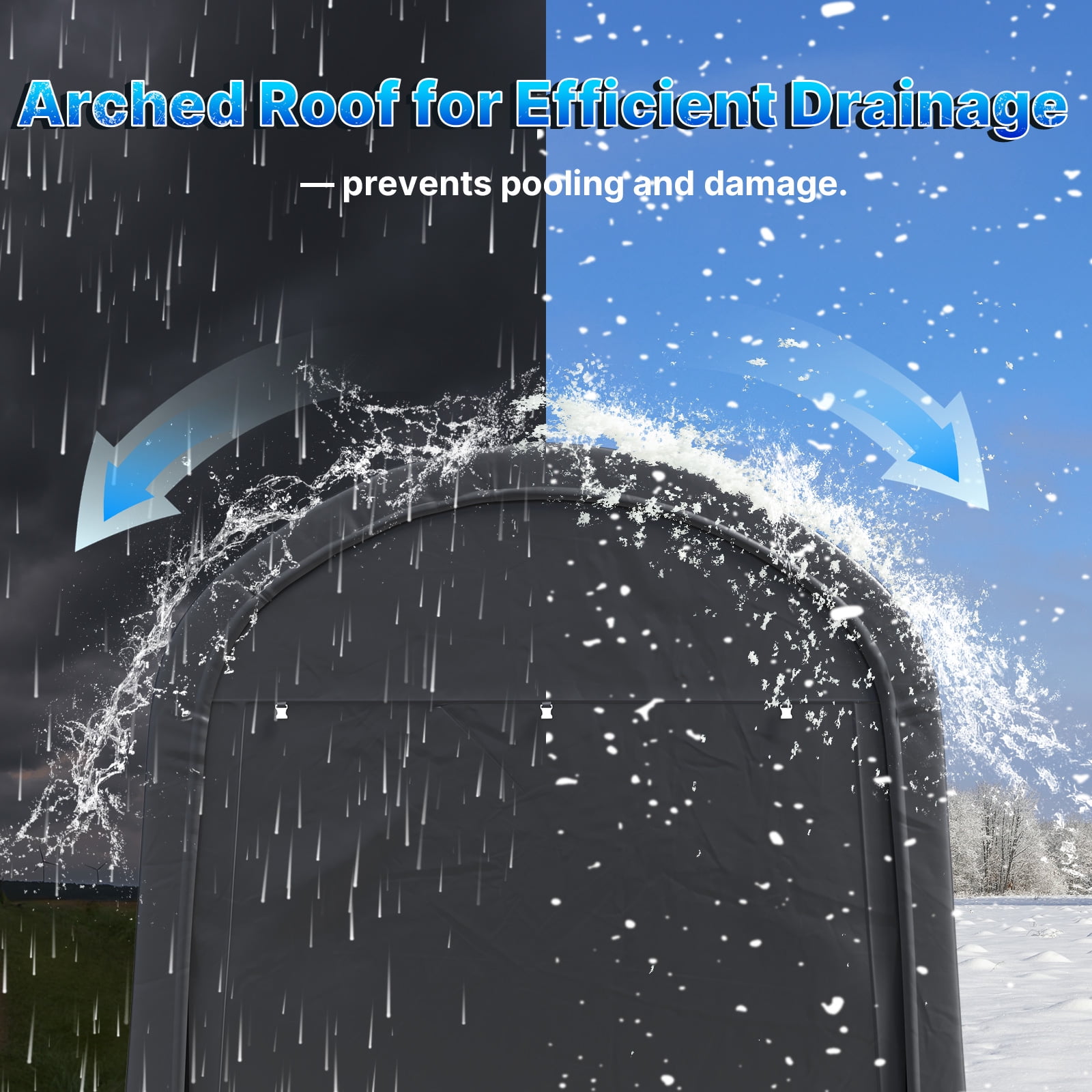 ADVANCE OUTDOOR 6' x 8' x 7.1' Gray Carport