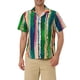 thumbnail image 1 of CAMISA CHIC para Hombre de Rayas Verticales, con Botones, Cuello de Punta, de Manga Corta, Talla M, Verde, 1 of 6