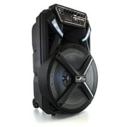 beFree Sound Portable Bluetooth Speaker with FM Transmitter, Black, BFS-2115