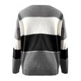 thumbnail image 4 of shpwfbe womens sweaters women color block striped v neck sweater long sleeve knit pullover jumper tops, 4 of 8