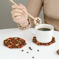 thumbnail image 6 of Disketp Autumn Leaves Funny Coasters,6 Pcs Leather Coasters With Holder, Perfect Housewarming Hostess Gifts,Protect Furniture From Water Marks Scratch And Damage, 6 of 9