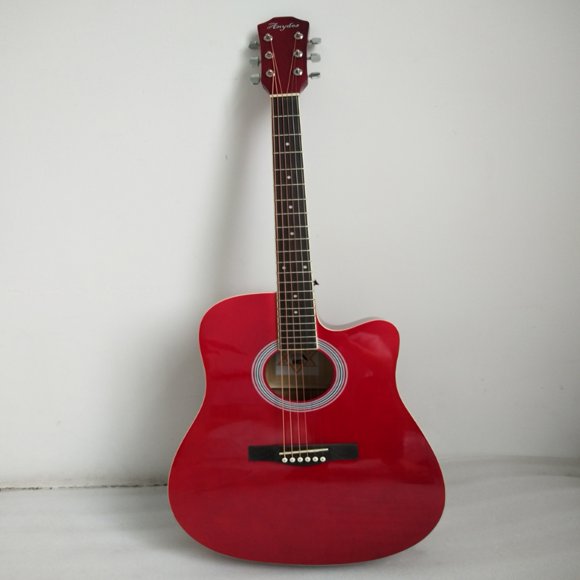 Cutway RED Colour Dreadnaught Style Acoustic Guitar