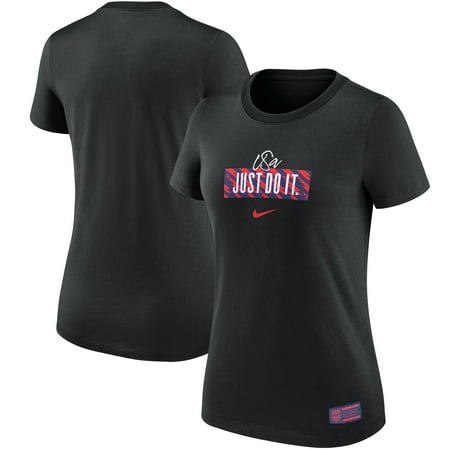 Women's Nike Black USMNT Verbiage T-Shirt