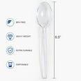 thumbnail image 2 of Clear Plastic Forks/Spoons/Knives | 6.5 in Premium Heavyweight Disposable Clear Plastic Forks/Spoons/Knives| Heavy Duty Plastic Silverware, 2 of 8