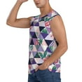 thumbnail image 3 of Fotbe Men's Plaid Flamingo Print Men's Sleeveless Muscle Tank Tops Casual T-Shirts for Gym Workout Beach-3X-Large, 3 of 8