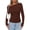 Brown, variant on Off The Shoulder Tops for Women Going Out Long Sleeve Shirts Fall Casual Fitted Ribbed Ruched Y2K Clothes