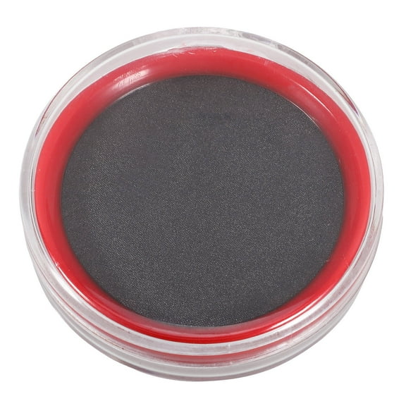 ROSENICE 1Pcs Multi-Use Inkpad Round Stamp Pads Black Sponge Plastic for Document Stamping Office Supplies