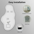 thumbnail image 7 of Asymmetrical Irregular Cloud Shape Frameless LED Lighted Decorative Wall Mirror, 36x24 inches, 7 of 7