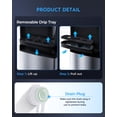 thumbnail image 6 of Nepsam Bottom Loading Water Cooler Dispenser, No Heavy Lifting 3-5 Gallon, 3-Temperature Hot/Cold/Room Water, Child Lock, for Home & Office, Gray, 6 of 11