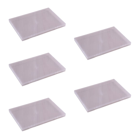 5pcs Stackable Flat Storage Box for Craft Supplies and Documents Transparents Organizers Clear Letter and Paper Holder