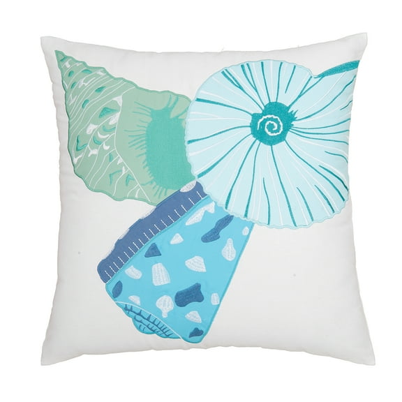Nautilus Trio Embroidered Accent Throw Pillow