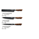 thumbnail image 4 of Juego De 6 Cuchillos De Cocina De Acero Inoxidable Y Pelador Malubero Malu376, 4 of 4