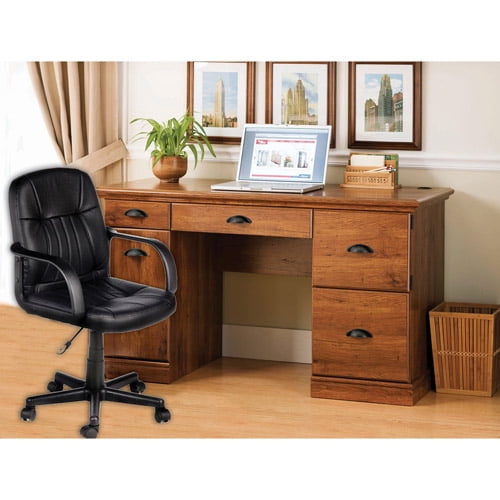 Better Homes and Gardens Desk and Leather MidBack Office Chair Value