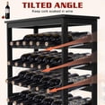 thumbnail image 6 of Wine Rack Freestanding Floor, 7-Tier 42-Bottle Wine Storage Shelf with Table Top - Black, 6 of 8