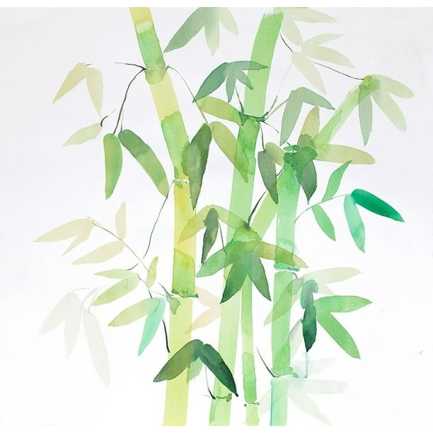 Watercolor Bamboo With Leaves Poster Print By Atelier B Art Studio 12 X 12 Walmart Com Walmart Com