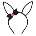 thumbnail image 1 of Diadema con orejas de conejo y lazo para el pelo, bonito accesorio para disfraz. Negro, 1 of 9