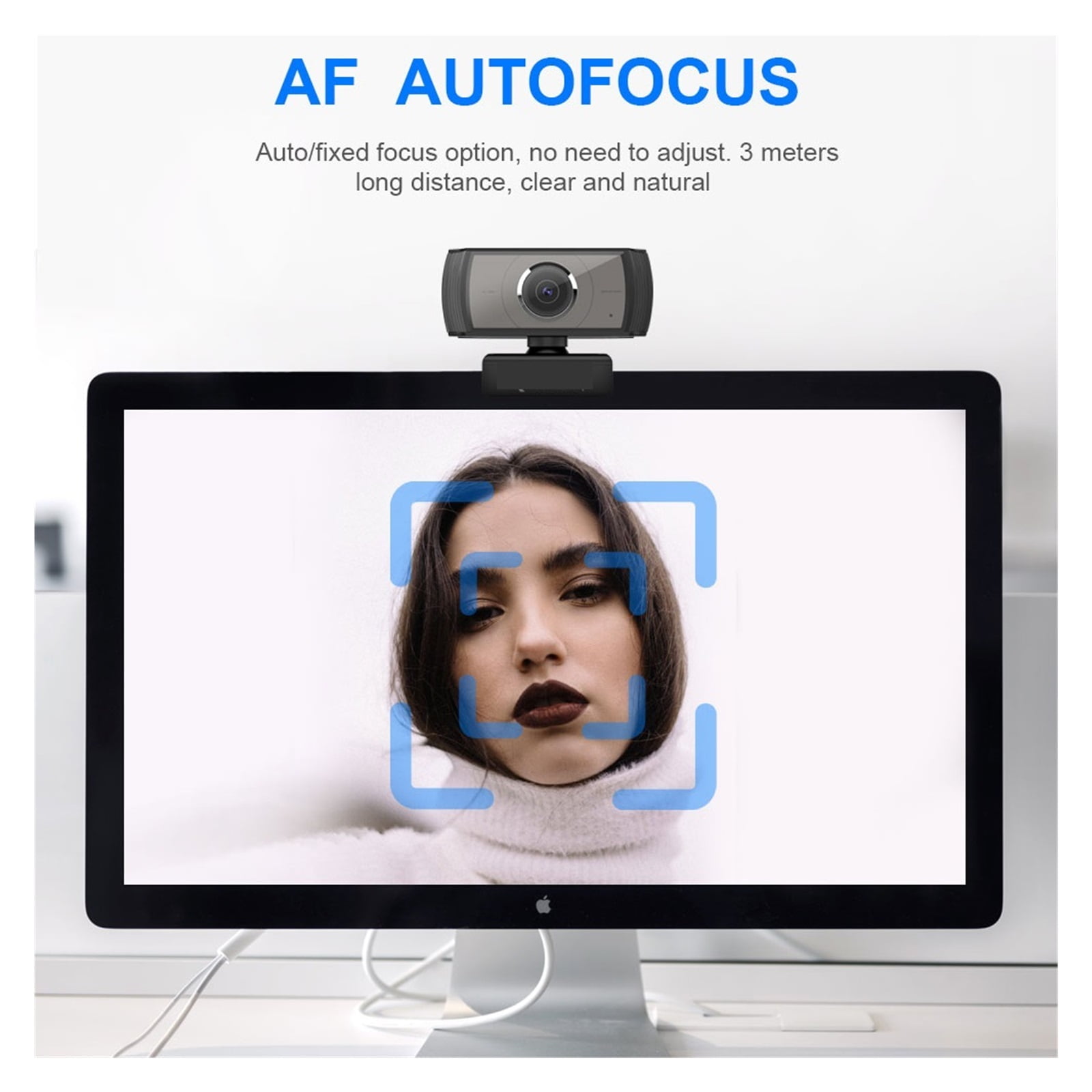 Webcam USB HD Webcam Autofocus Built-in Microphone 1920 X 1080P 30fps Web Cam Camera For Desktop Laptops Game PC ,Full Clarity