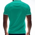 thumbnail image 4 of Otvok Men Turndown Collar T-Shirt Casual Solid Short Sleeve Pullover Button Blouse, 4 of 6